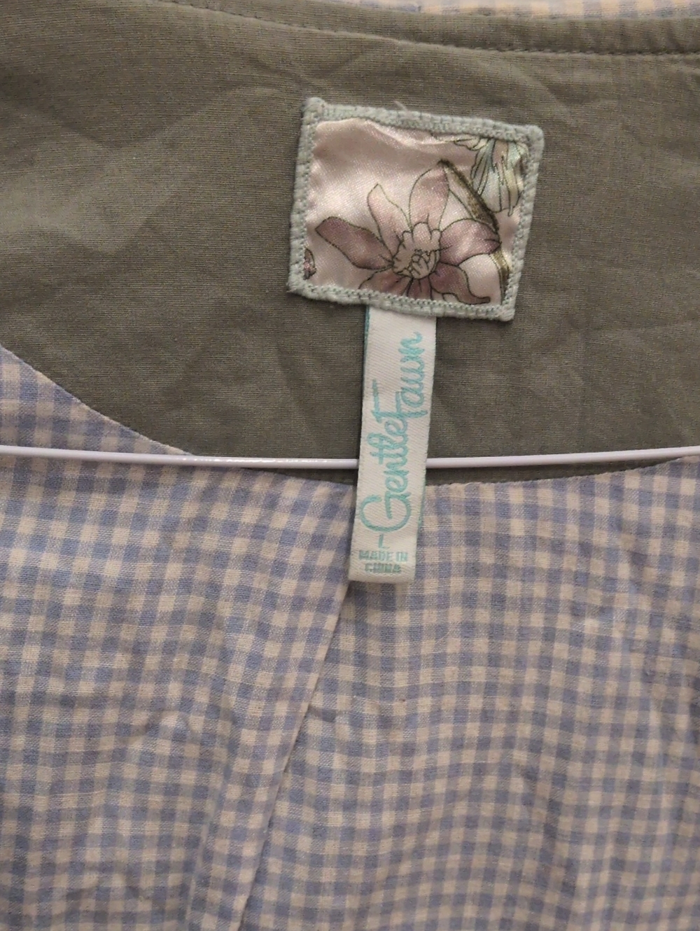 Gentle Fawn Light Blue Gingham Rain jacket